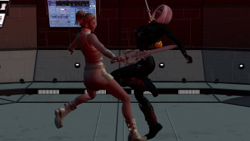 Картинка видео+игры dark+heresy взгляд девушки драка оружие фон