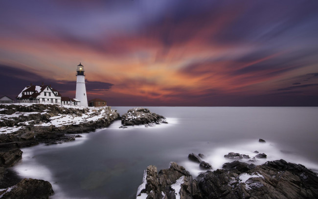 Обои картинки фото природа, маяки, небо, побережье