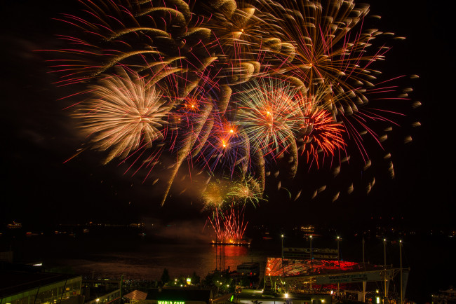 Обои картинки фото разное, салюты,  фейерверки, фейерверк, ночь