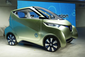 обоя nissan pivo-3 concept 2011, автомобили, выставки и уличные фото, 2011, выставка, concept, pivo-3, nissan, автосалон