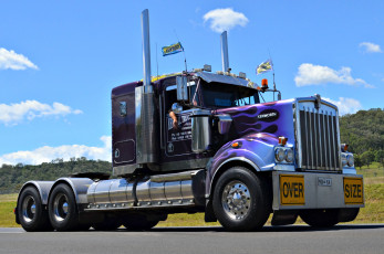 Картинка автомобили kenworth грузовик тяжелый тягач седельный