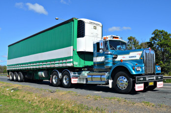 Картинка 1969+w+model+kenworth автомобили kenworth тяжелый тягач седельный грузовик