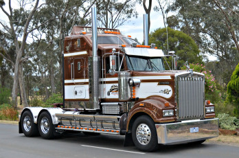 Картинка автомобили kenworth грузовик тяжелый тягач седельный