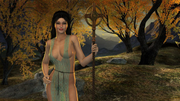 Картинка 3д+графика фантазия+ fantasy девушка взгляд фон тотем