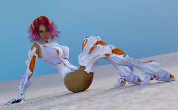 Картинка 3д+графика фантазия+ fantasy фон взгляд девушка