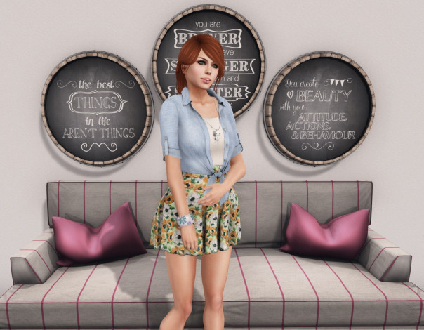 Обои картинки фото 3д графика, люди , people, фон, взгляд, девушка, рыжая, интерьер