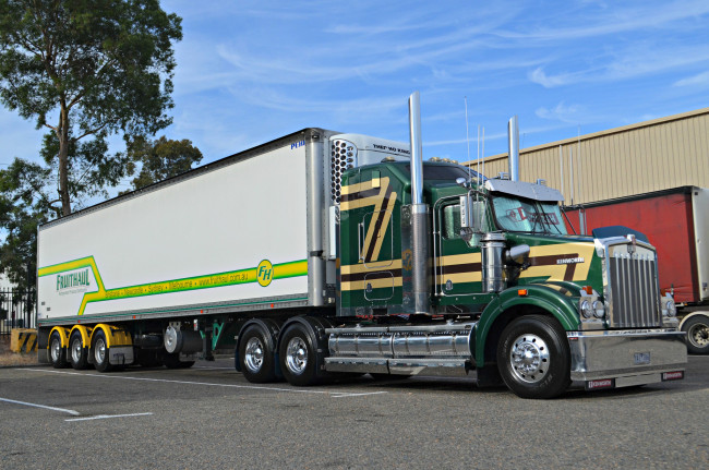 Обои картинки фото kenworth, автомобили, седельный, тягач, тяжелый, грузовик