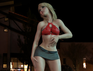 Картинка 3д+графика люди+ people девушка взгляд фон