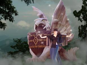 Картинка разное компьютерный+дизайн статуя взгляд фон девушка