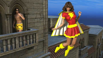 Картинка 3д+графика фантазия+ fantasy взгляд девушка фон