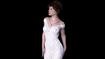 Картинка 3д+графика люди+ people девушка взгляд фон