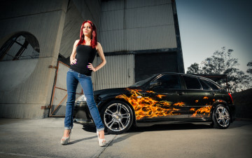 Картинка автомобили -авто+с+девушками джинсы