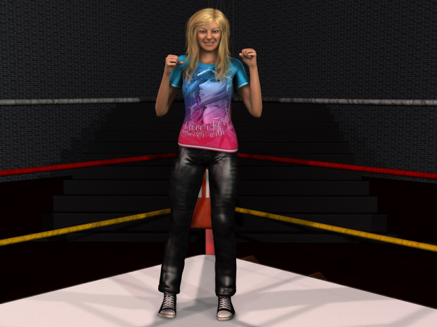 Обои картинки фото 3д графика, люди , people, девушка, взгляд, фон