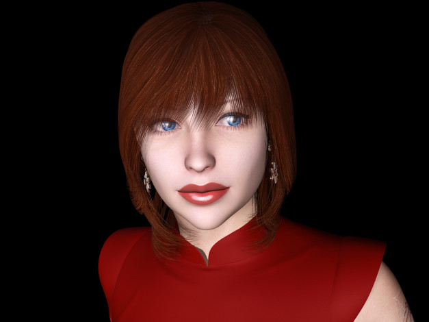 Обои картинки фото 3д графика, портрет , portraits, фон, взгляд, девушка