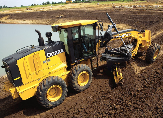 Обои картинки фото техника, грейдеры, john