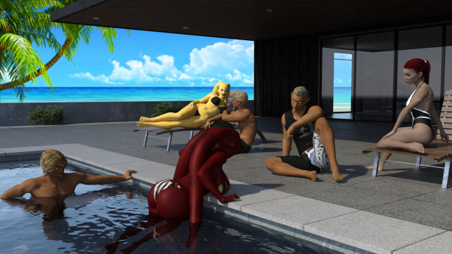 Обои картинки фото 3д графика, существа , creatures, халки, взгляд, фон