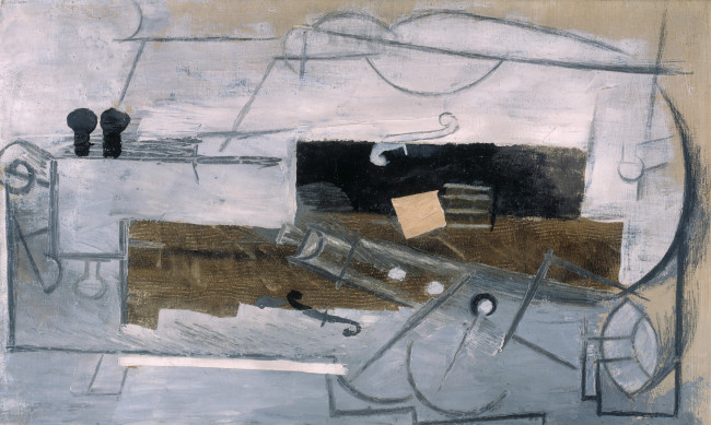 Обои картинки фото кларнет и скрипка, рисованное, pablo picasso, пабло, пикассо, инструменты