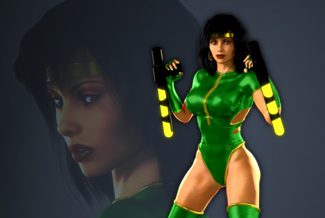 Обои картинки фото 3д графика, люди , people, фон, взгляд, девушка