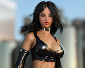 Картинка 3д+графика люди+ people девушка взгляд фон