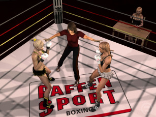 Картинка 3д+графика спорт+ sport фон ринг бокс взгляд девушки