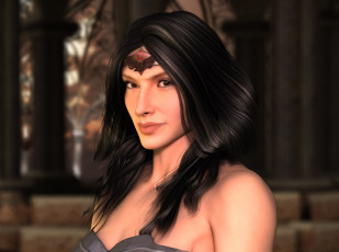 Картинка 3д+графика портрет+ portraits девушка взгляд фон