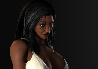 Картинка 3д+графика портрет+ portraits фон взгляд девушка