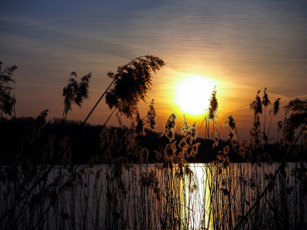 Обои картинки фото природа, восходы, закаты, простор