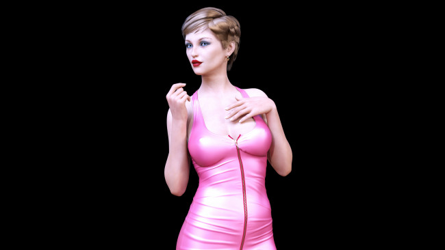 Обои картинки фото 3д графика, люди , people, девушка, фон, взгляд