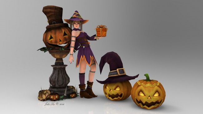 Обои картинки фото 3д графика, праздники , holidays, фон, взгляд, девушка