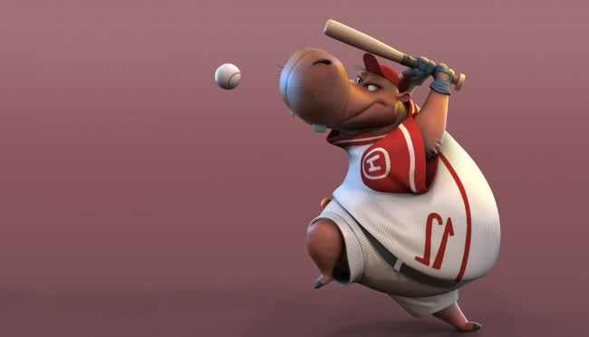 Обои картинки фото 3д графика, юмор , humor, бегемот