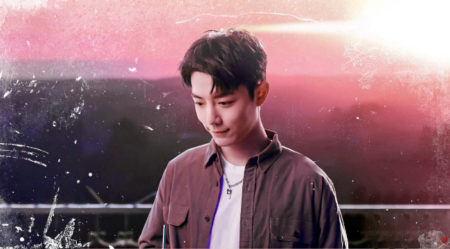 Обои картинки фото мужчины, xiao zhan, актер, рубашка, балкон