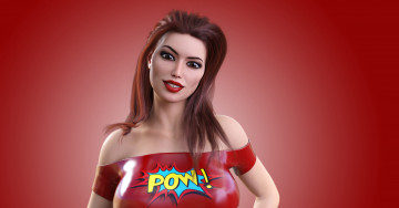 Картинка 3д+графика люди+ people девушка топ