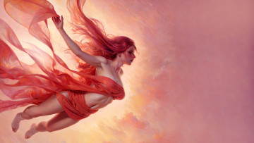Картинка фэнтези девушки парящая девушка