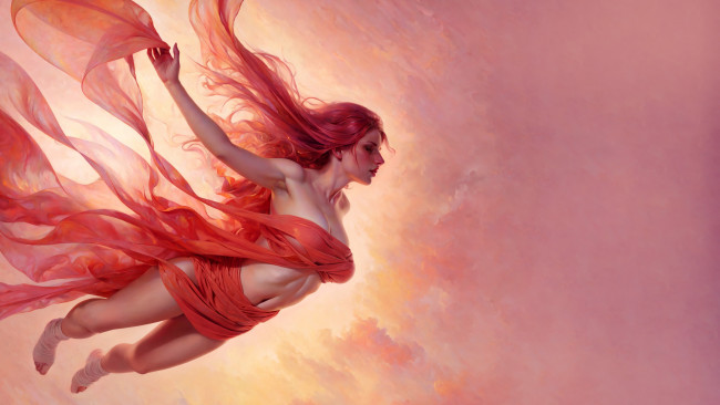 Обои картинки фото фэнтези, девушки, парящая, девушка