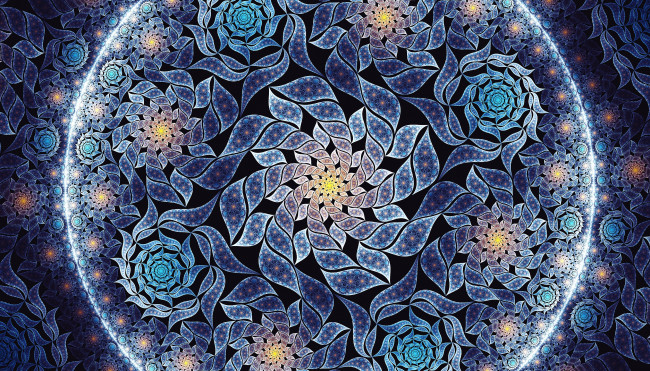 Обои картинки фото 3д графика, цветы , flowers, круг, цветок, фрактал