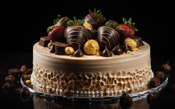 Картинка еда торты шоколад торт клубника