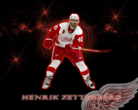 Обои картинки фото zetenberg, red, wings, спорт, nhl