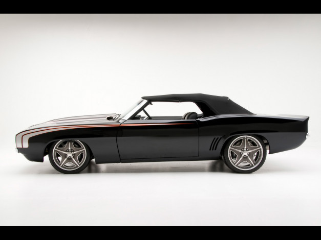 Обои картинки фото 1969, chevrolet, camaro, convertible, автомобили