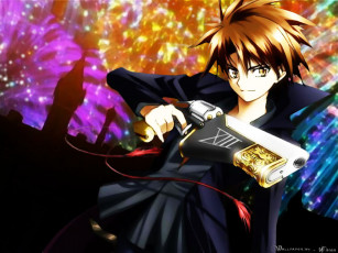 обоя аниме, black, cat