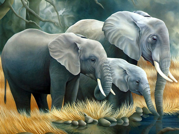 Обои картинки фото рисованные, животные