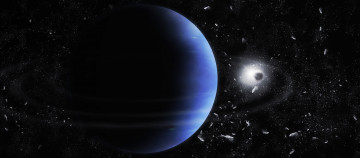 Картинка космос арт планеты метеориты