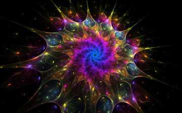 Картинка 3д графика fractal фракталы абстракции