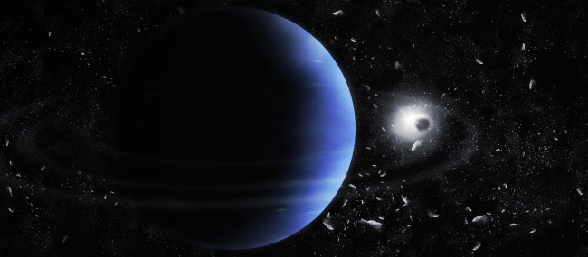 Обои картинки фото космос, арт, планеты, метеориты