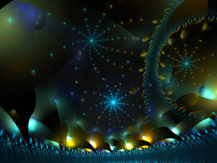 Картинка 3д графика fractal фракталы узор цвета фон