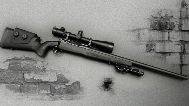 Обои картинки фото оружие, винтовкиружьямушкетывинчестеры, стена, винтовка