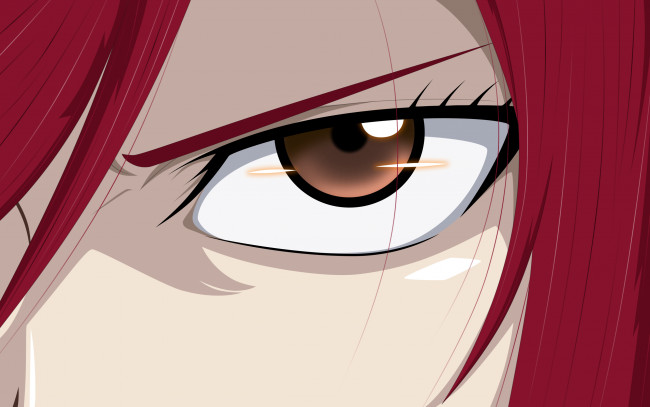 Обои картинки фото erza, scarlet, аниме, fairy, tail