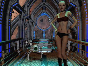 Картинка 3д графика fantasy фантазия девушка роботы