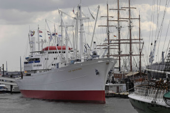 Картинка cap san diego корабли порты причалы музей парусник