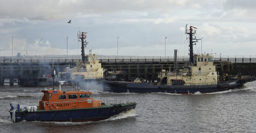 обоя корабли, разные, вместе, лоцманский, катер, буксиры