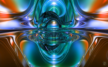 Картинка 3д графика fractal фракталы фон узор цвета